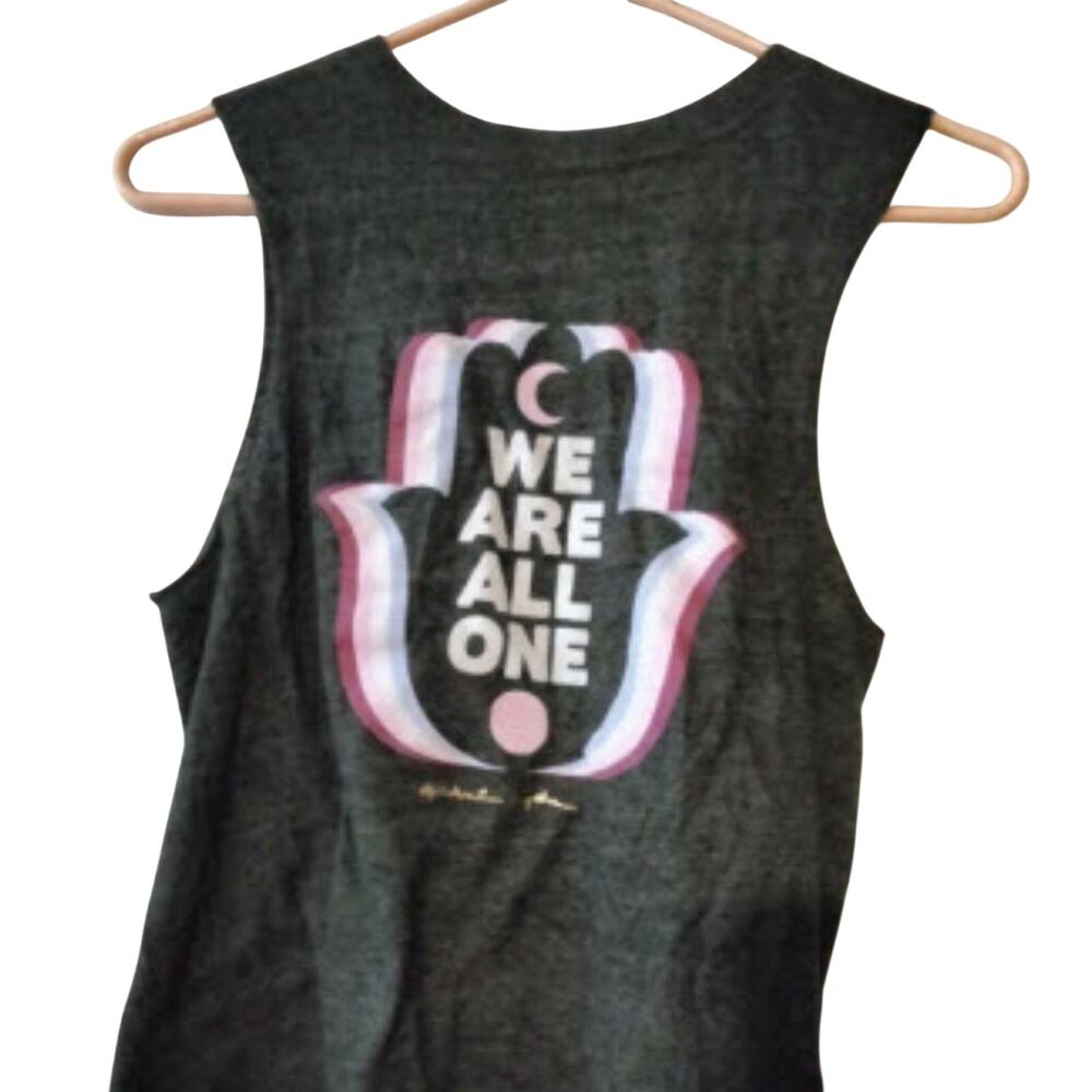 NWT Spiritual Gangster We Are All One Yoga T-Shirt Tank Top | Black | Size XS